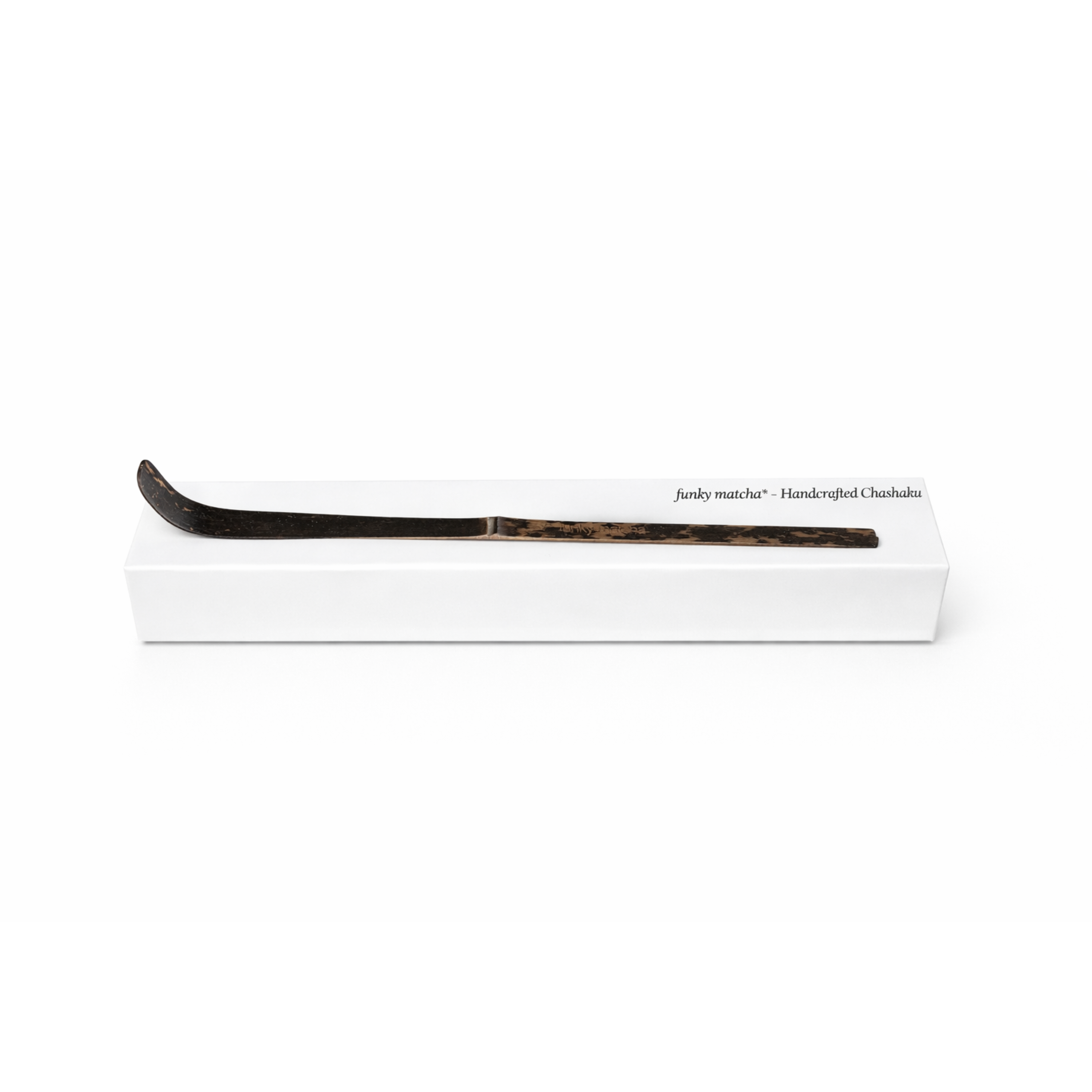 Black Bamboo Scoop – Handcrafted Chashaku