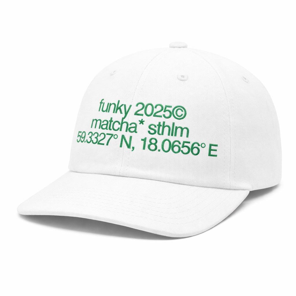 Funky Matcha Logo Hat - White/ Green