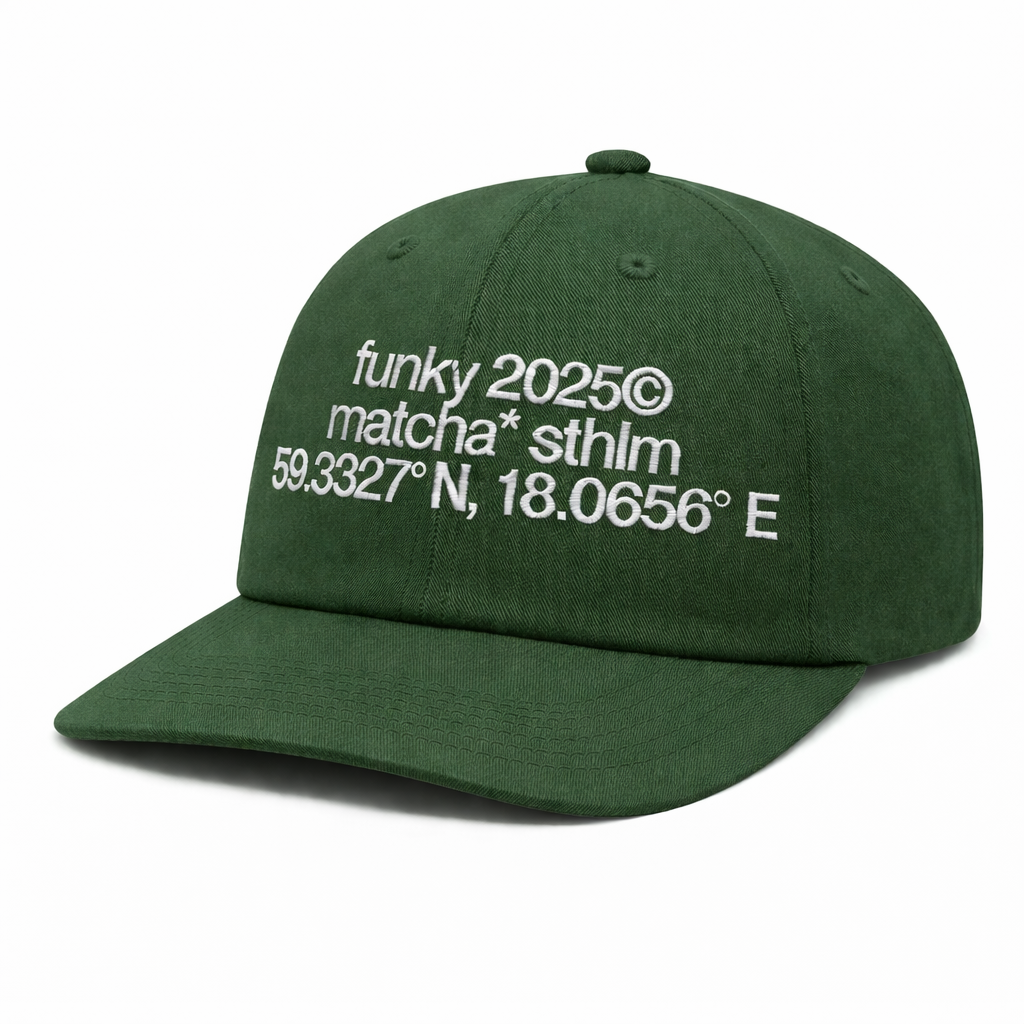 Funky Matcha Logo Hat - Green/ White