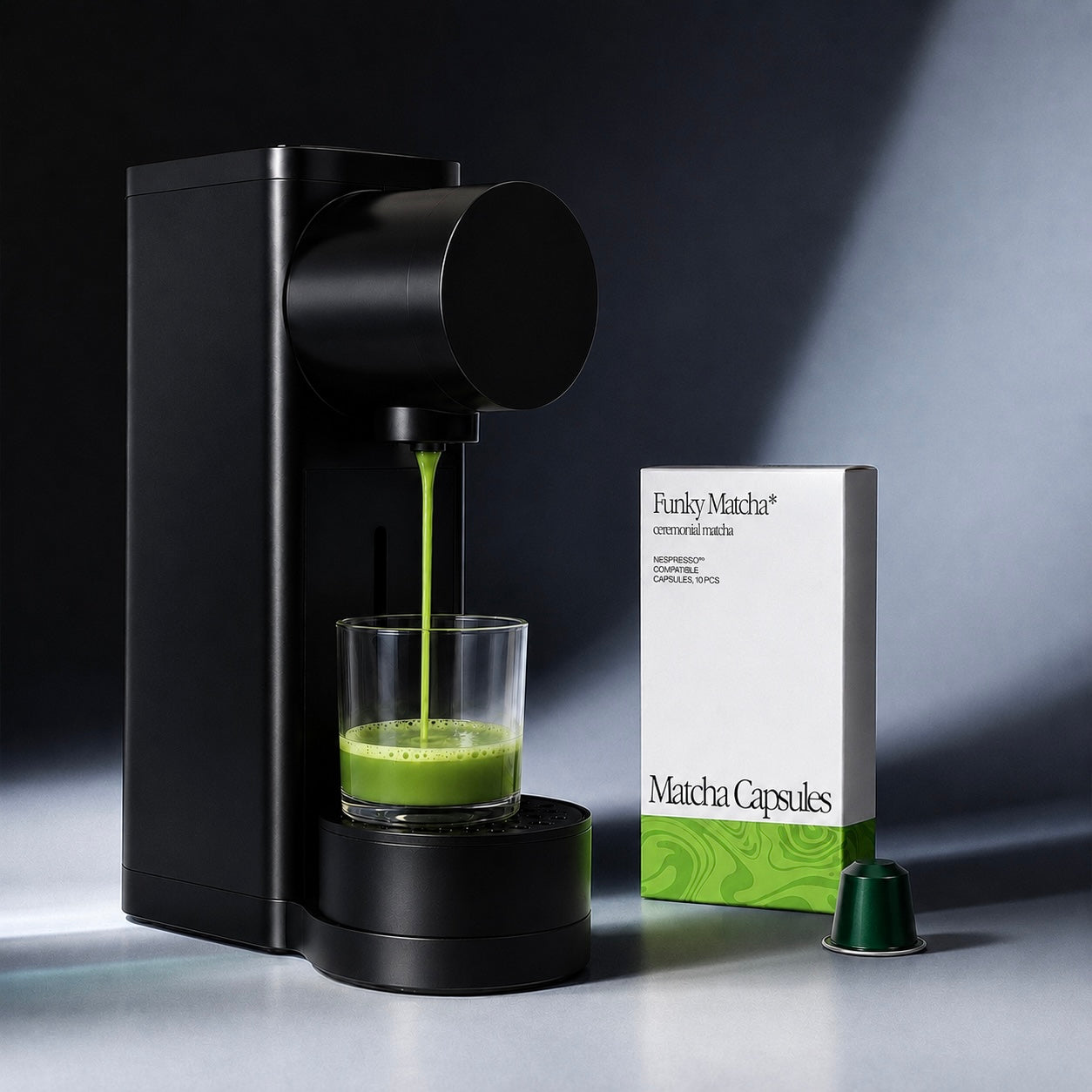 funky matcha ceremonial nespresso pods hero image