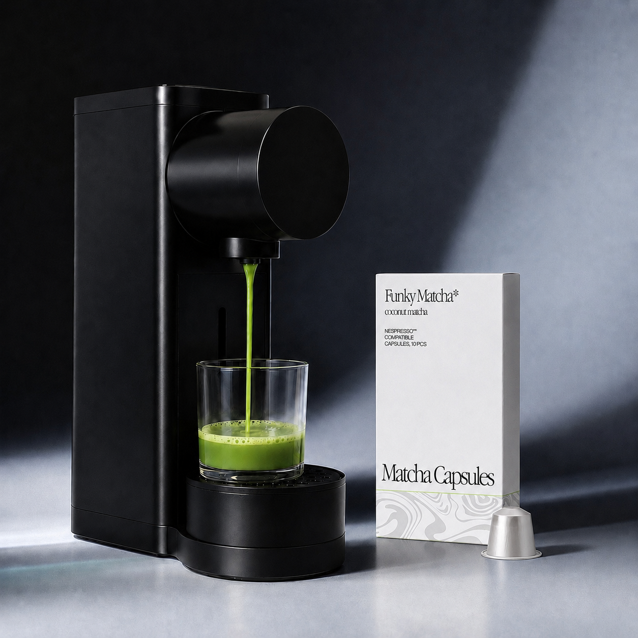 funky matcha coconut nespresso pods hero image