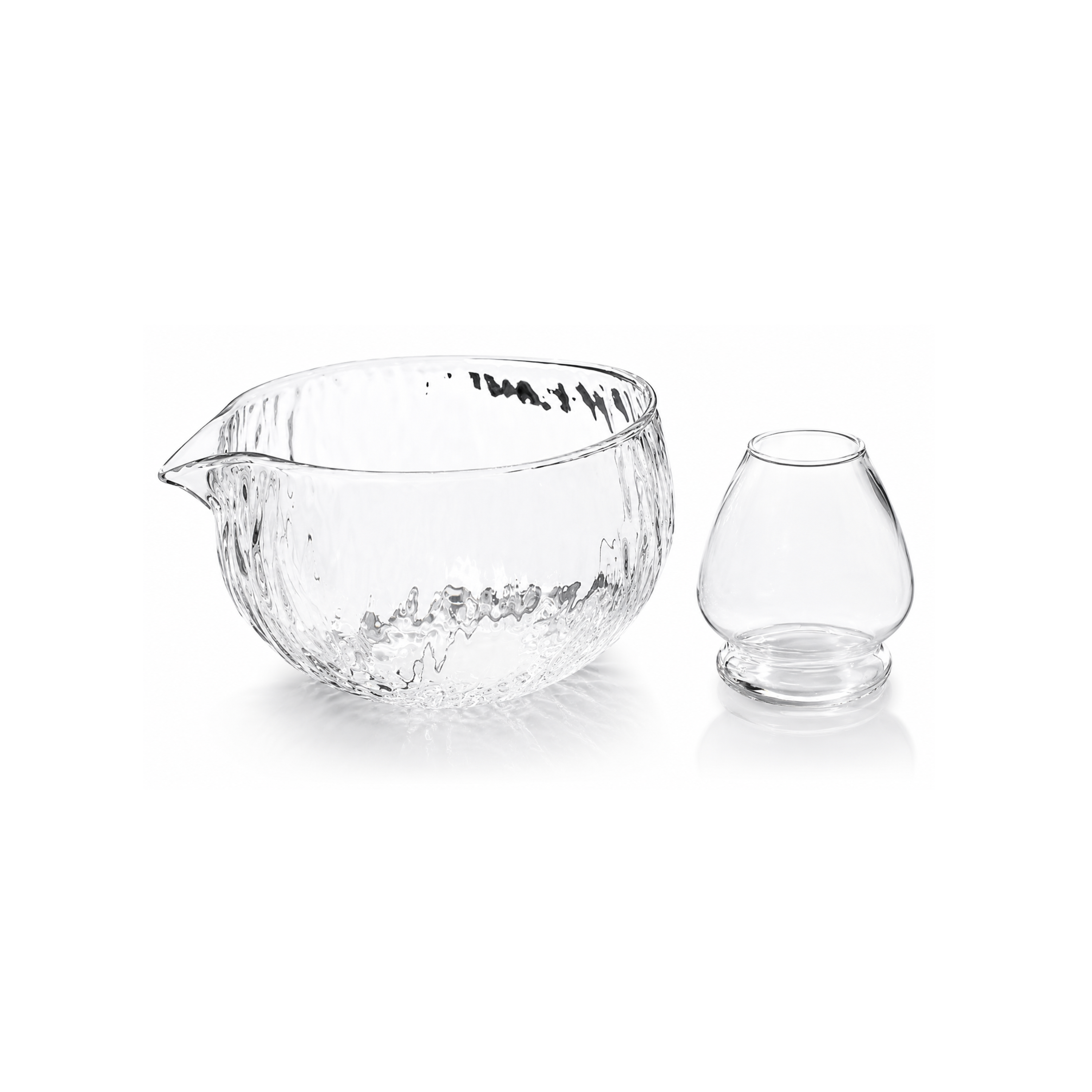 funky matcha glass whiskholder and bowl bundle