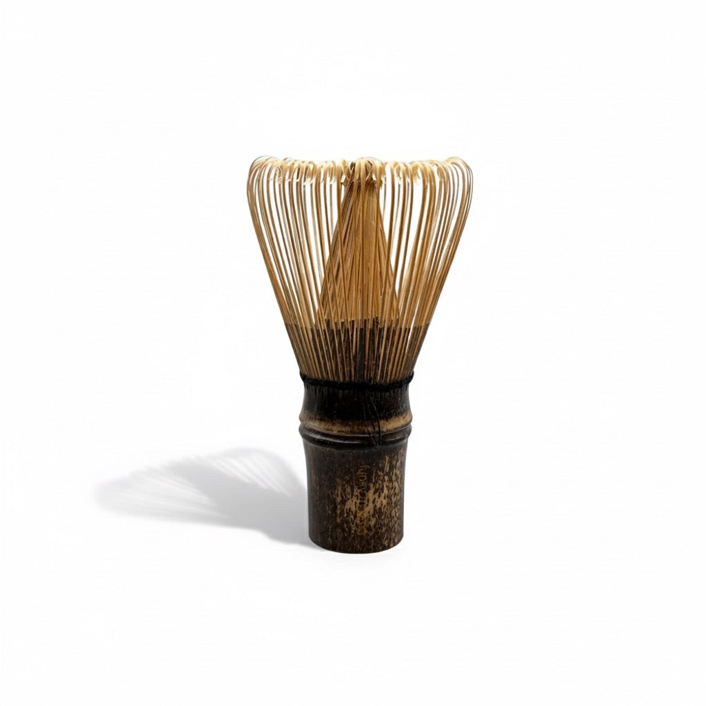 funky matcha handmade black bamboo whisk 