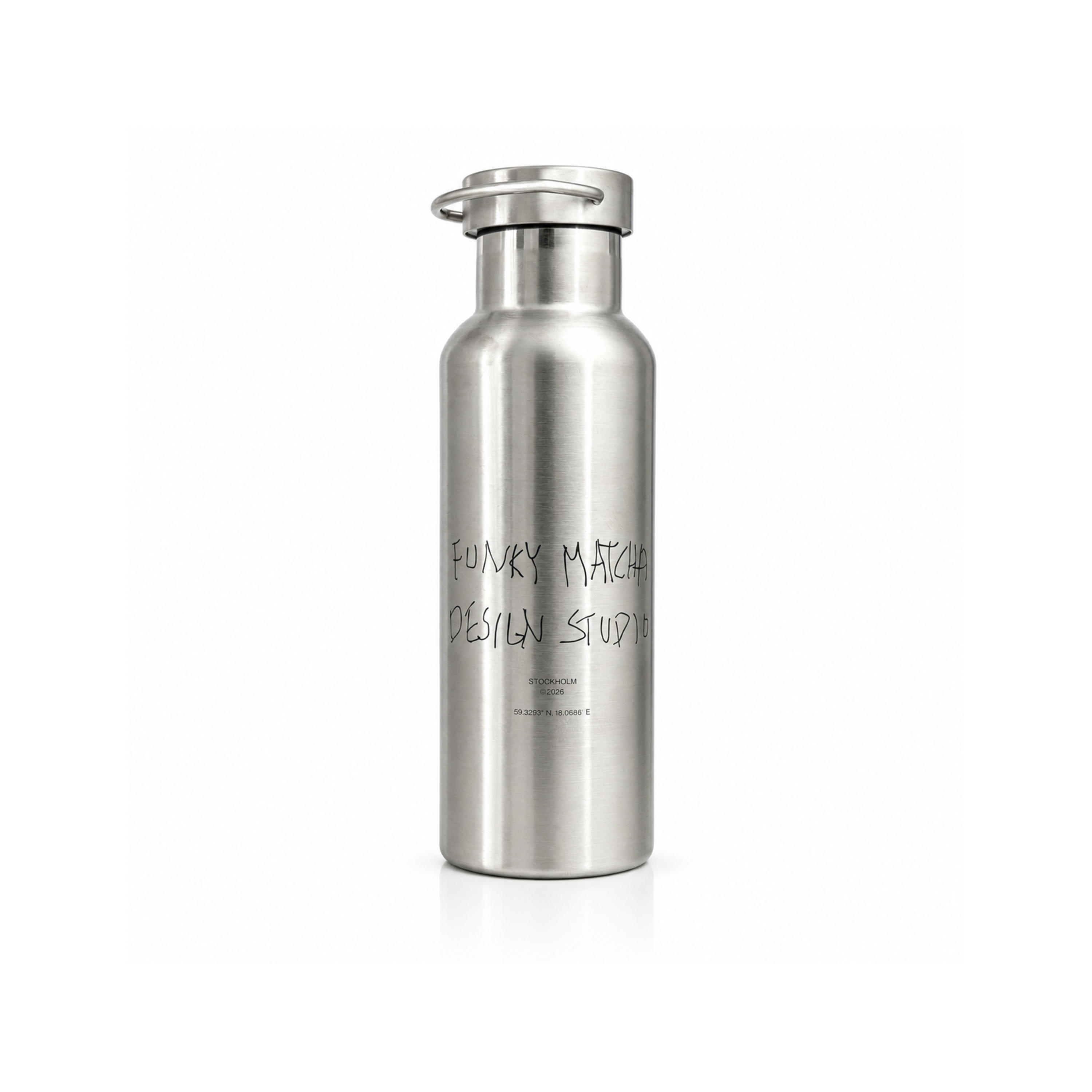 funky matcha stockholm stainless steel bottle