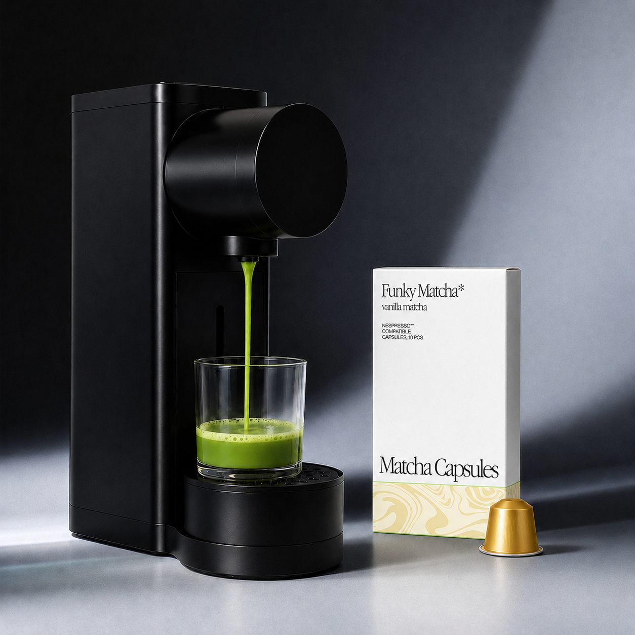 funky matcha vanilla nespresso pods hero image