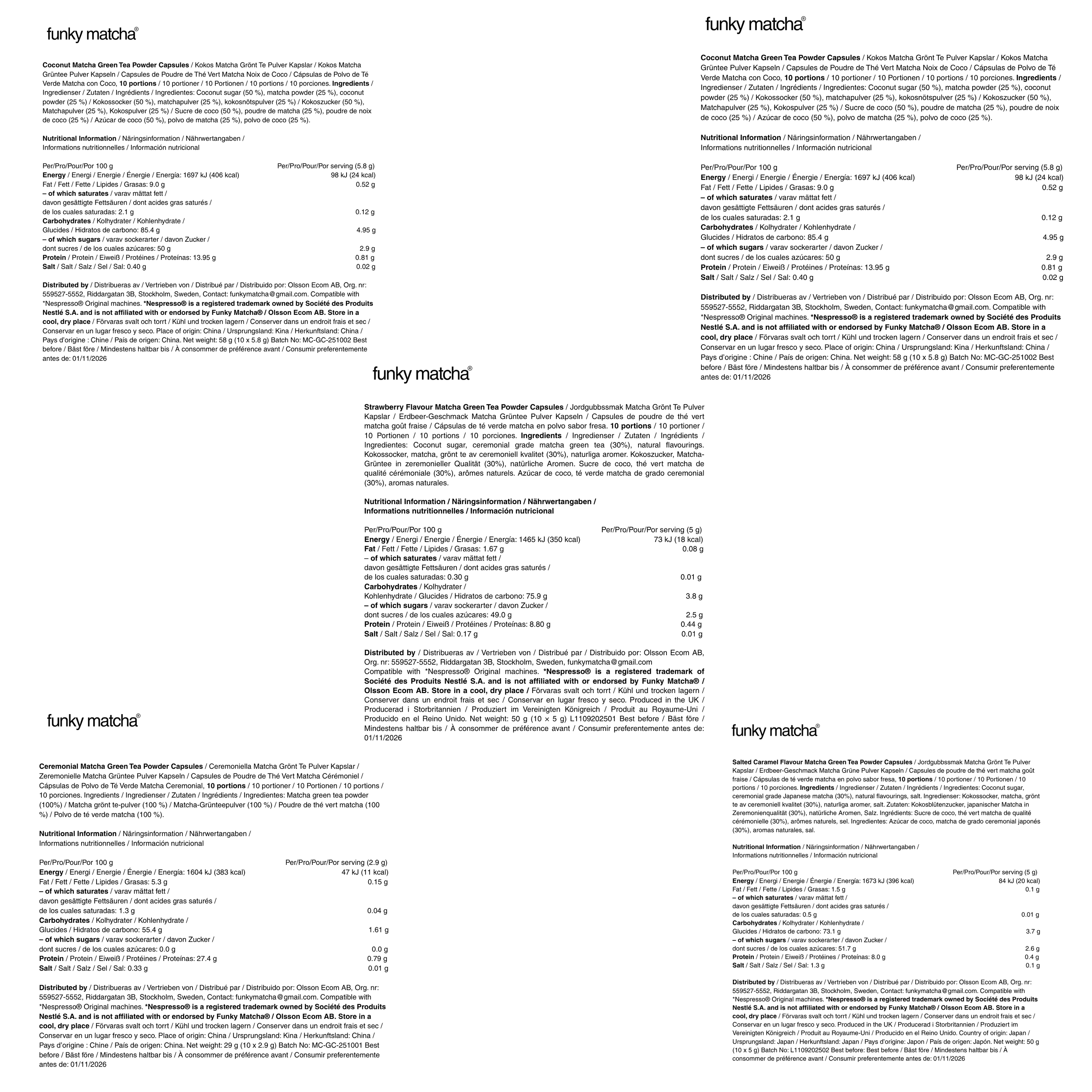 Matcha Pods Variety Pack – 50 Pods (Nespresso® Compatible)