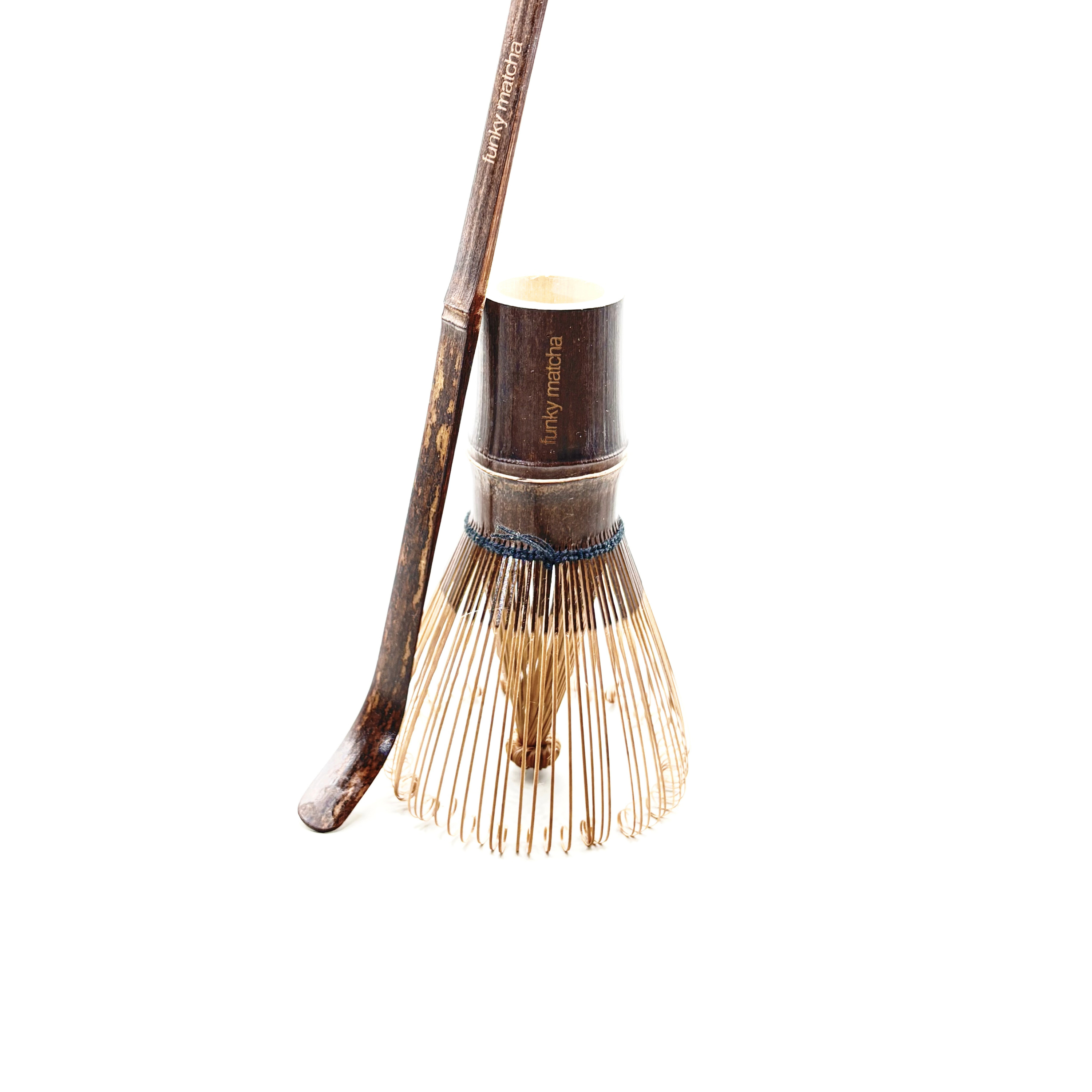 Funky Matcha Gift Set - Ceremonial matcha powder, black bamboo set