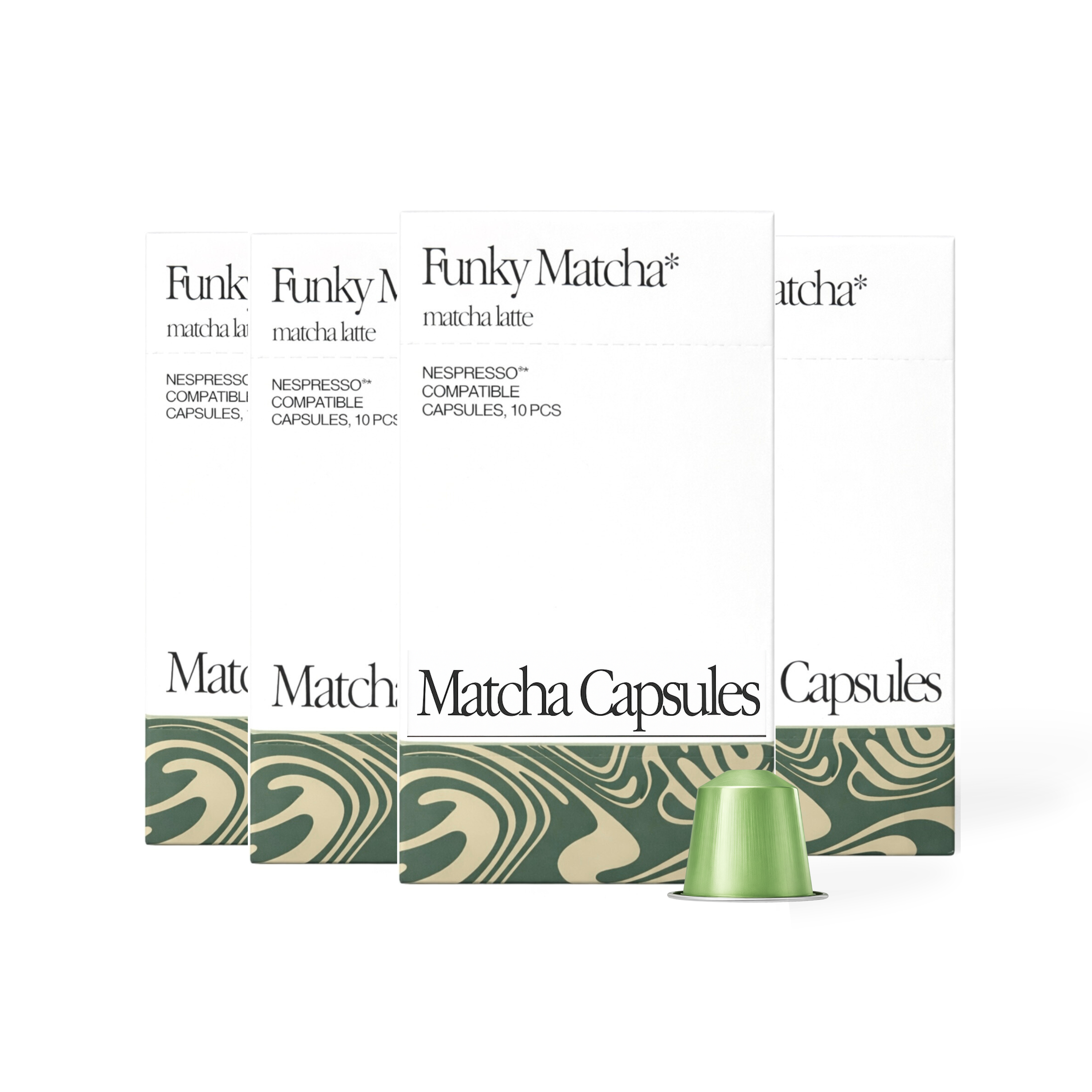 Funky Matcha Latte Pods 40 Pack – Nespresso Compatible Matcha Capsules